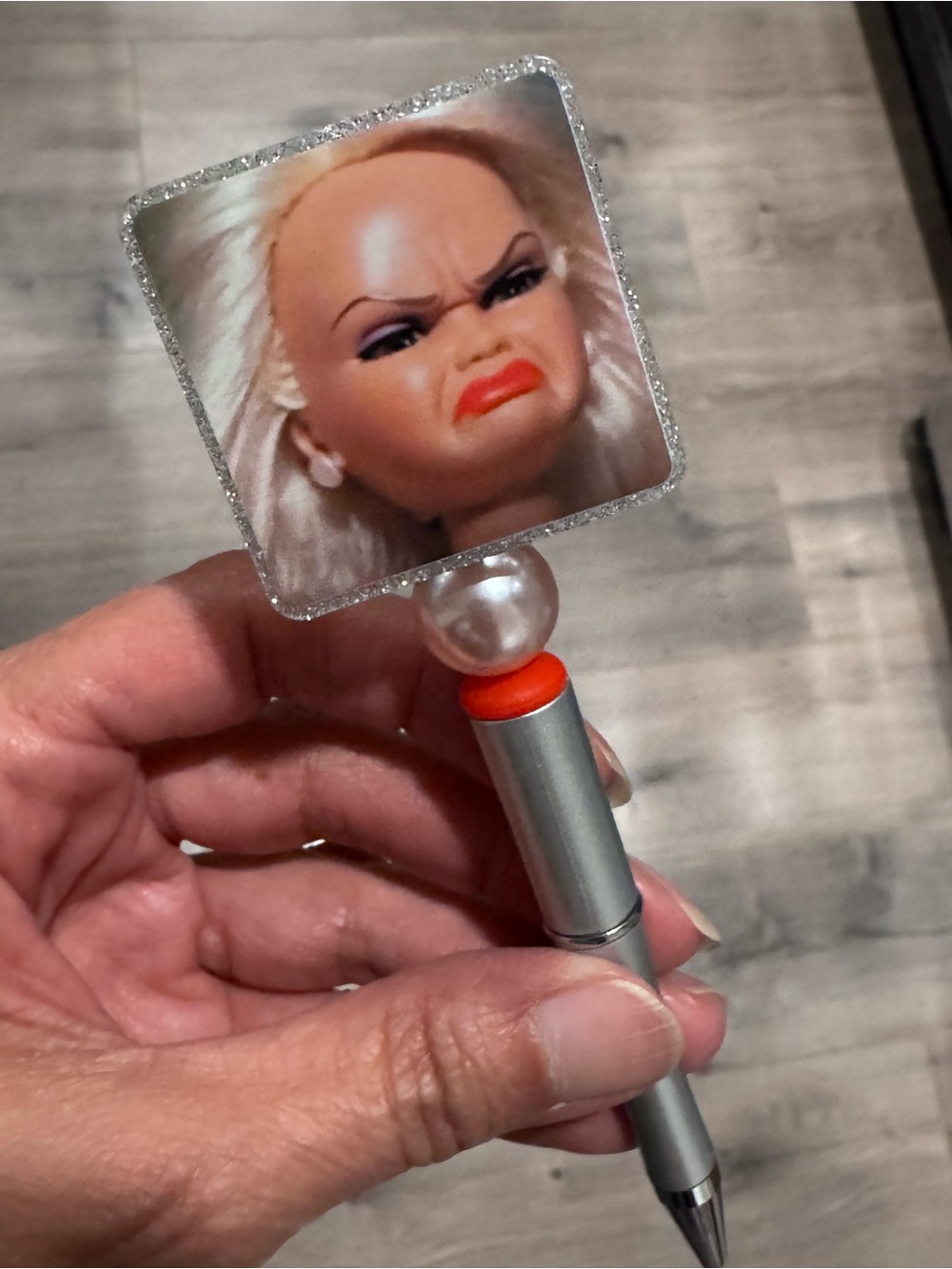 Funny Stank face Barbie pen
